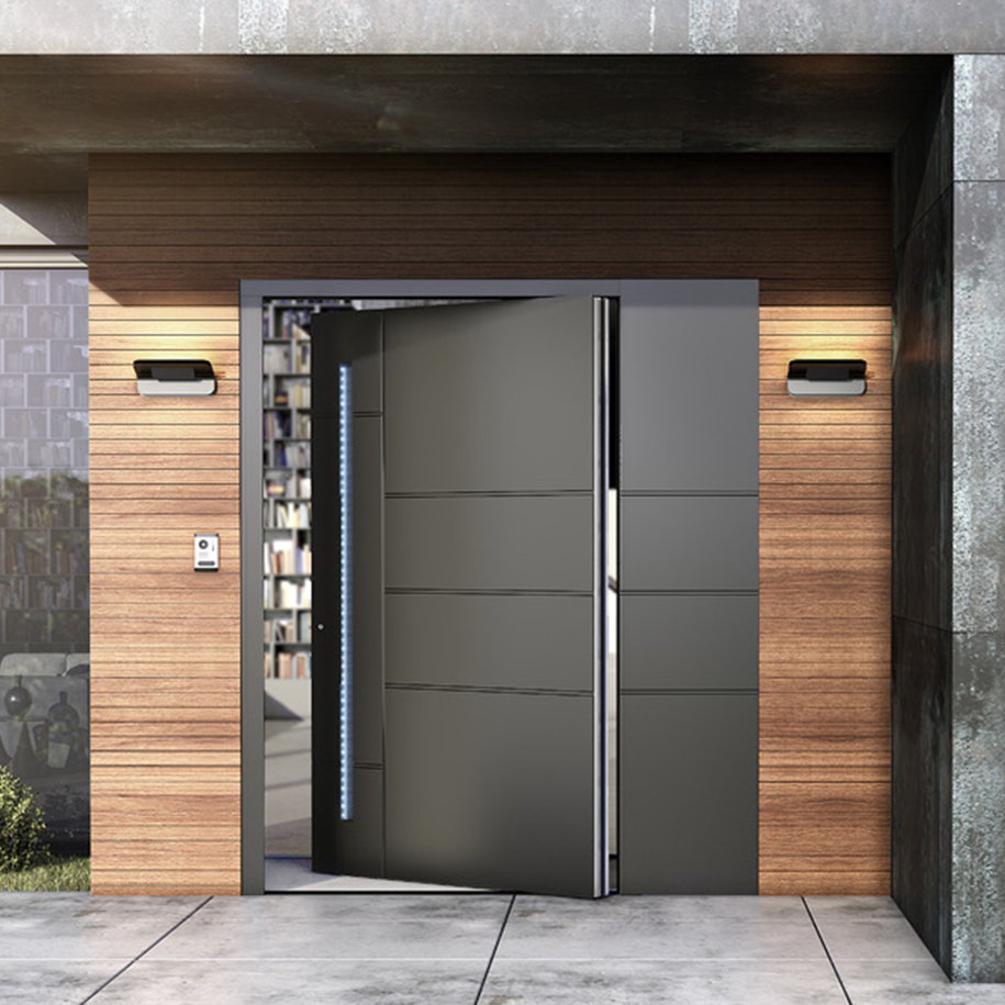 Pivot Doors Modern Custom Large Pivoting Doors With Glass Wood 