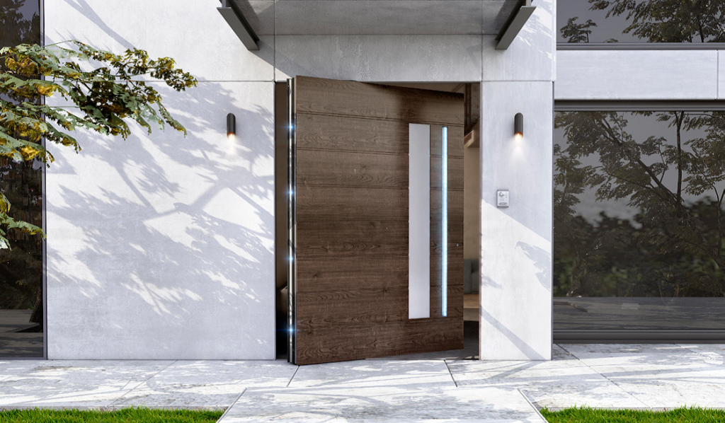Large Wooden Entrway door with Pivot